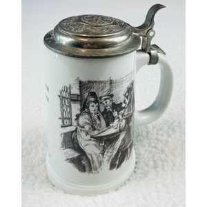 (VTG) German Beer Stein Lidded Mug